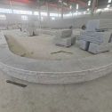 江苏 芝麻白异形坐凳，自然面光面弧形加工