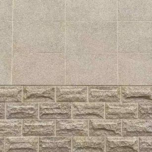 江苏 黄金麻自然面蘑菇石配荔枝面干挂