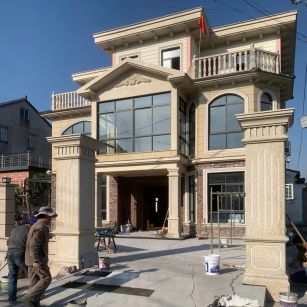 江苏 黄金麻花岗岩荔枝面别墅外墙干挂私家专属