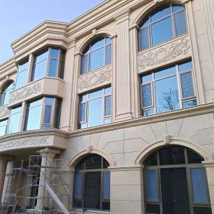 江苏 黄金麻花岗岩别墅外墙干挂