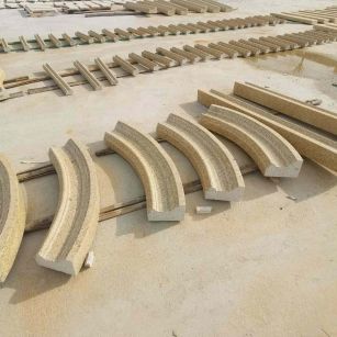 江苏 黄金麻花岗岩别墅线条