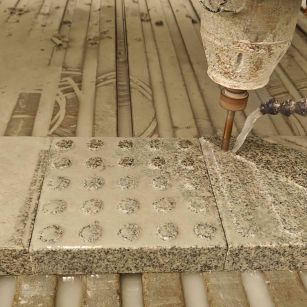 江苏 芝麻白花岗岩石材盲人石、盲道石、盲点石