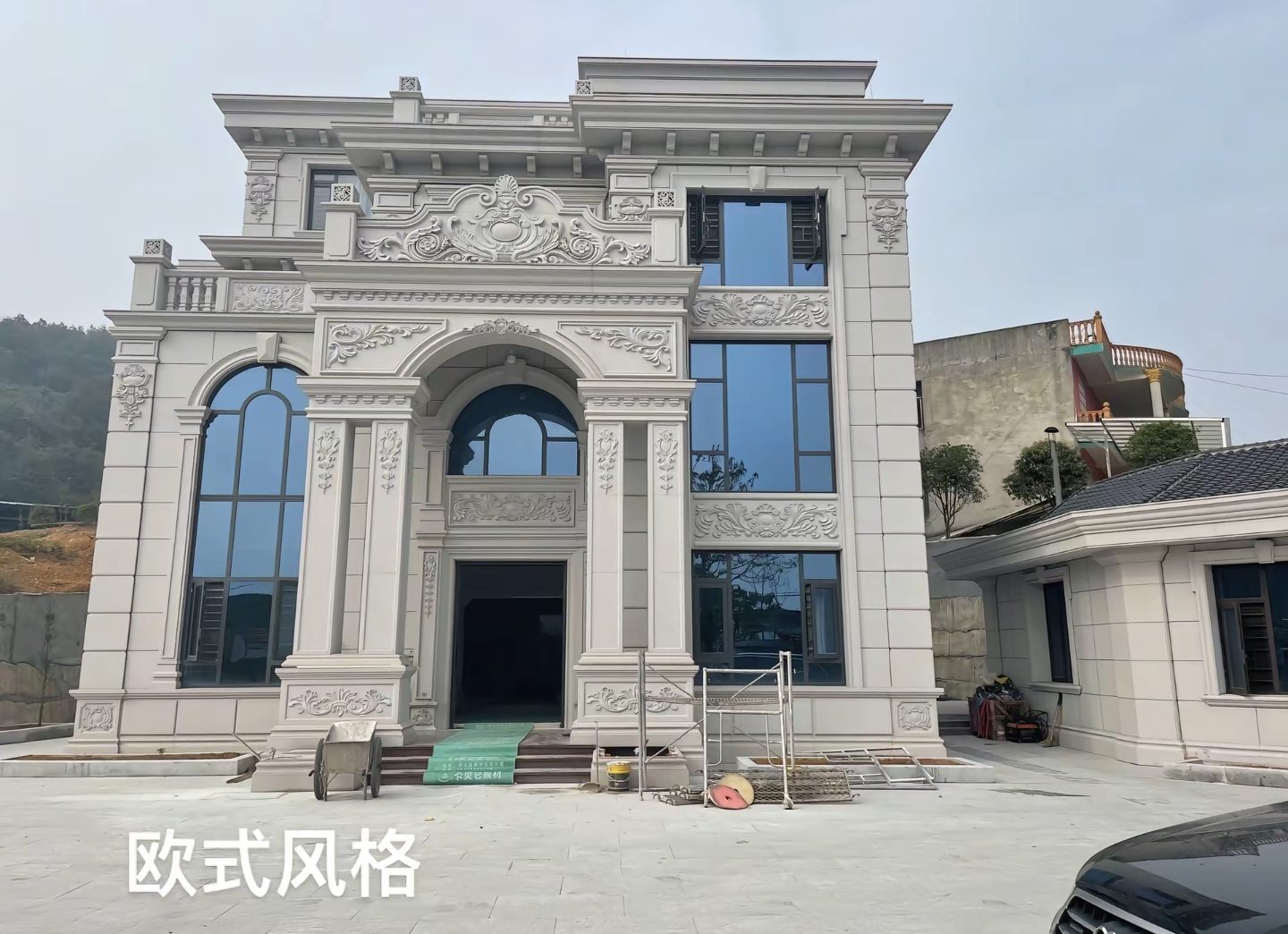 江苏 白麻花岗岩别墅外墙干挂