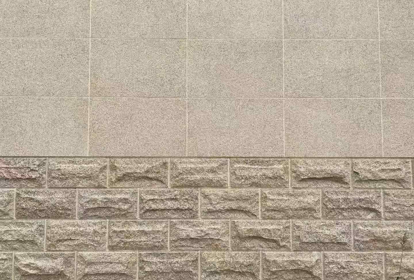 江苏 黄金麻自然面蘑菇石配荔枝面干挂