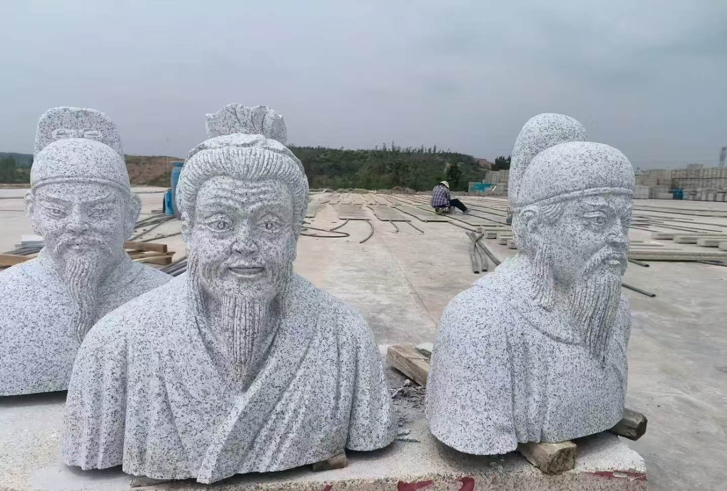 江苏 白麻花岗岩石材人物立体雕刻