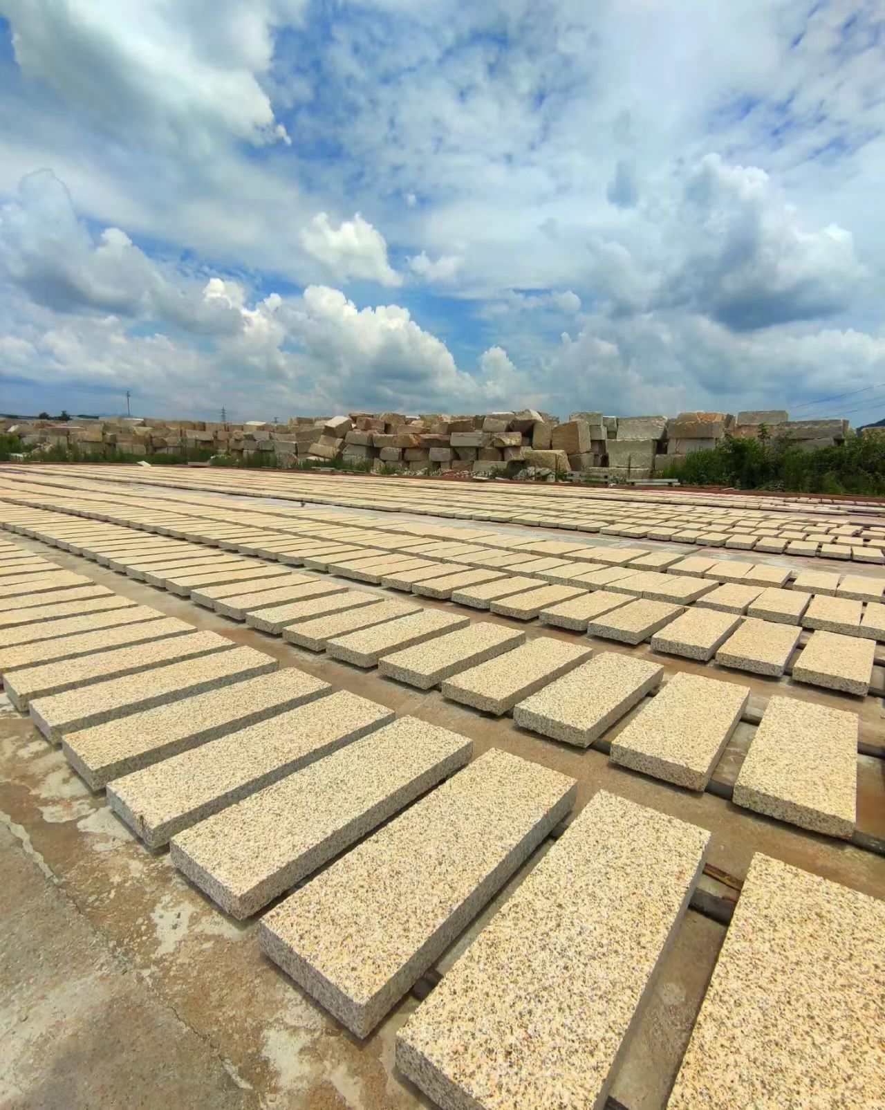 江苏 黄金麻花岗岩荔枝面地铺石防护中