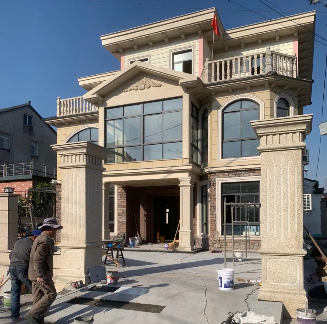 江苏 黄金麻花岗岩荔枝面别墅外墙干挂私家专属