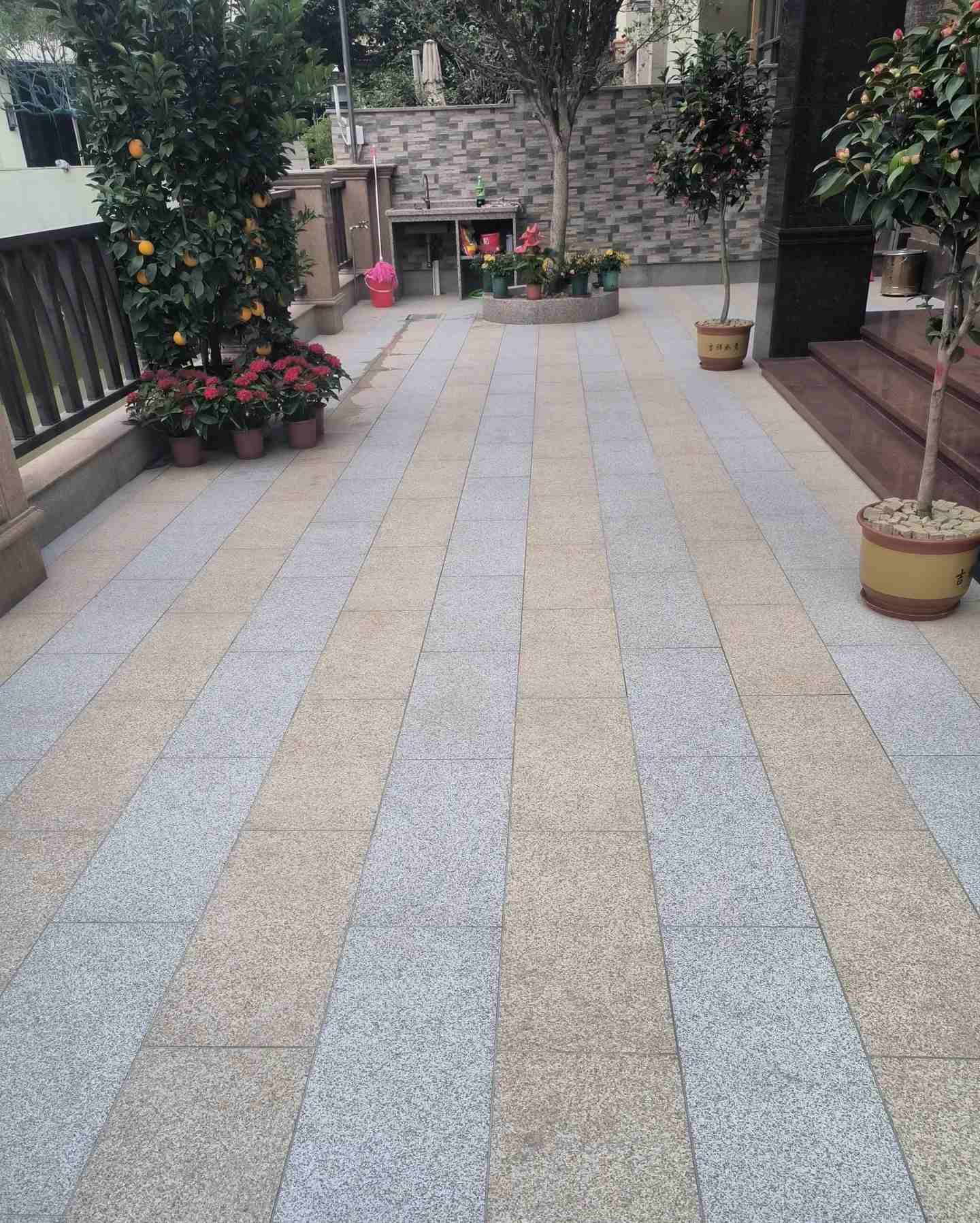 江苏 黄金麻白麻荔枝面庭院铺装展示